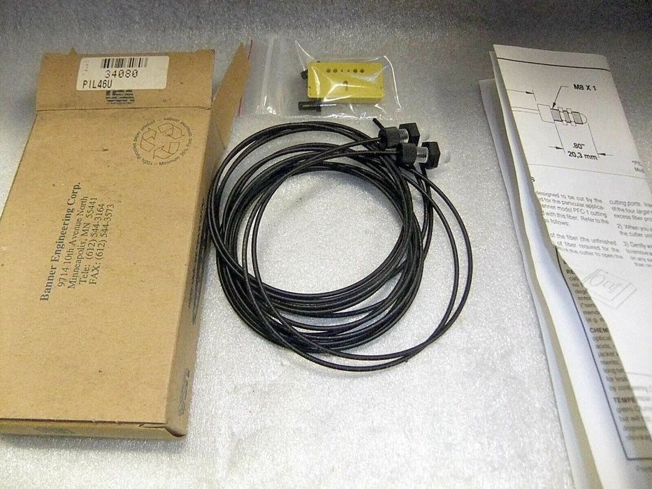 Banner Engineering 34080 PIL46U FIBER OPTIC PHOTOELECTRIC SENSOR