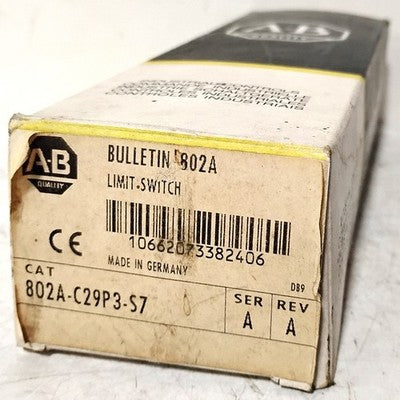 Allen-Bradley 802A-C29P3-S7 10 A 300 V AC Limit Switch