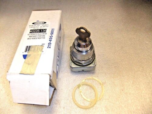 New Rees 40226-136 Key Operated Selector Switch 2 POS Maintained