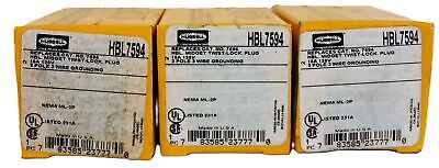 Hubbell HBL7594 125 V AC 15 A 2-Pole Midget Twist Lock Male Plug