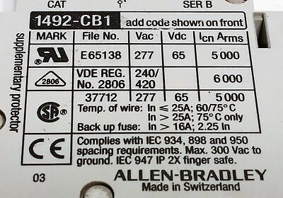 Allen-Bradley 1492-CB-1-H-010 Circuit Breaker