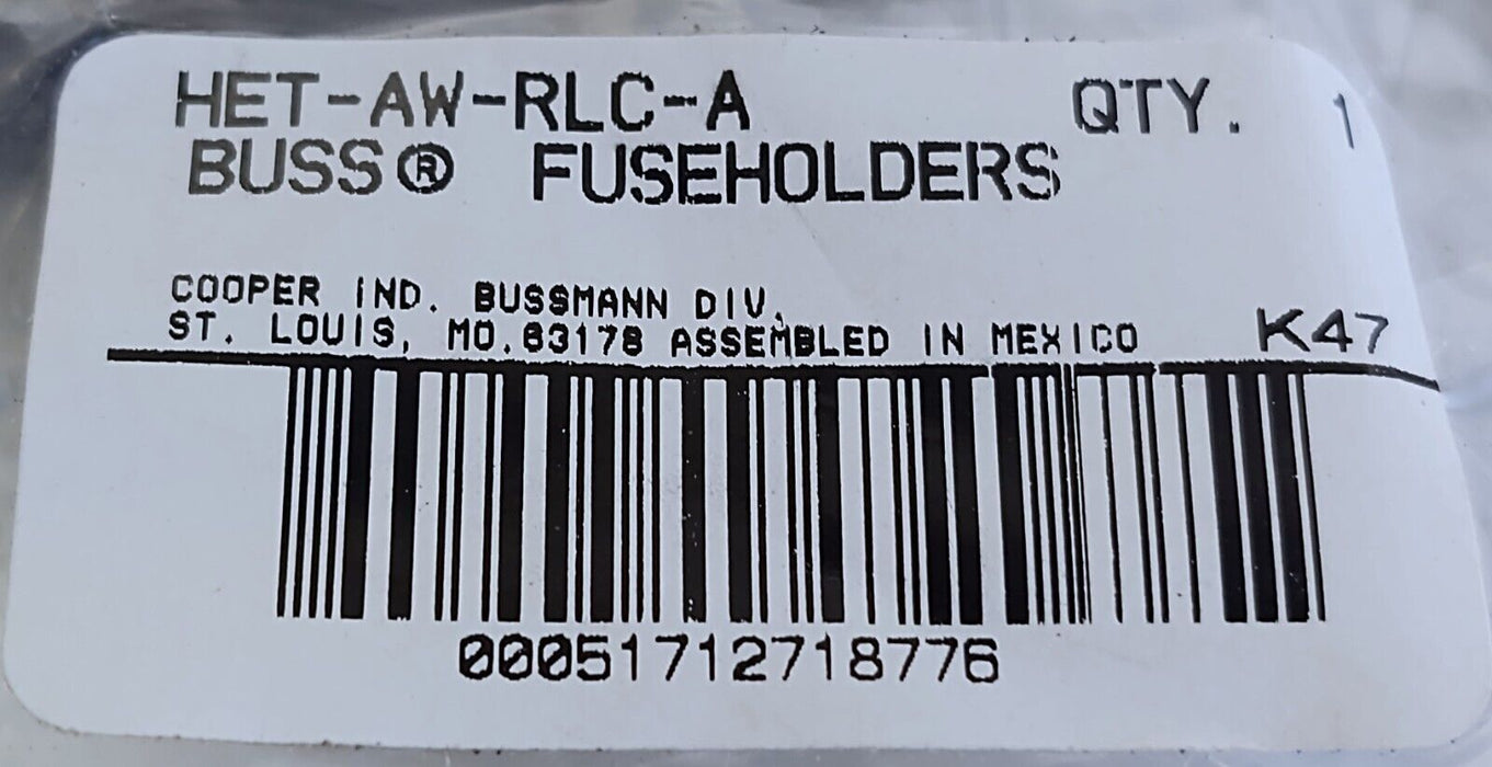 Bussmann HET-AW-RLC-A 600 V 30 A Inline Fuse Holder