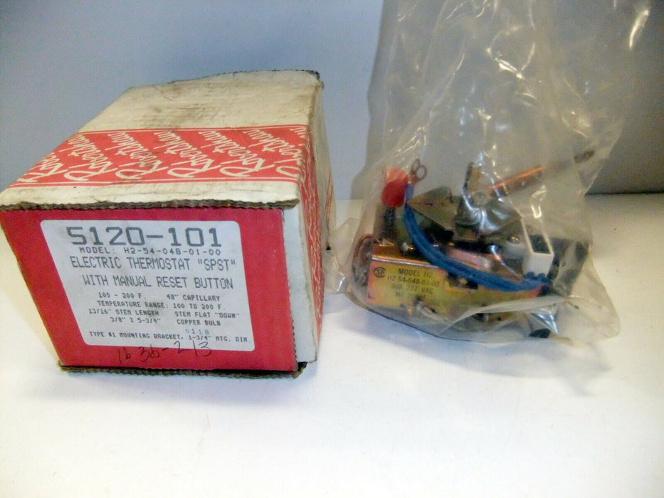 Robertshaw Thermostat 5120-101 100-200 deg.