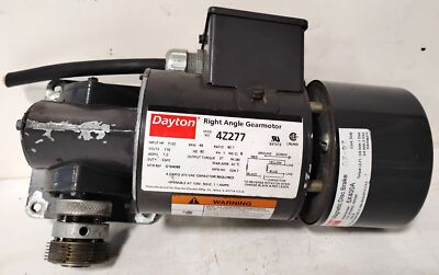Dayton 4Z277 115 VAC 1/20 HP 43 RPM 40:1 Right Angle Gearmotor w/ 5X400A Brake