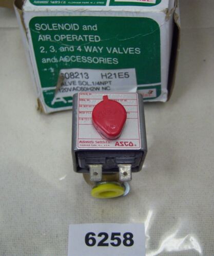 ASCO Solenoid Valve Usx8262D2212341 1/4" Plug-In