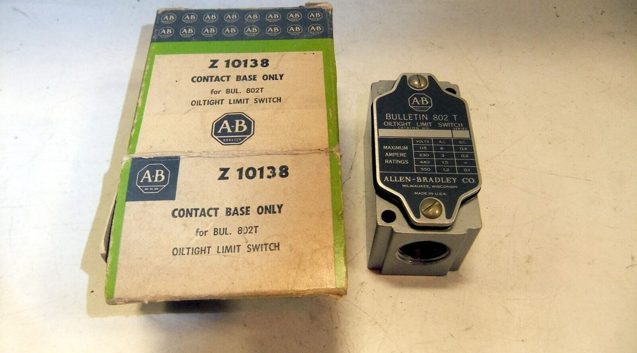 Allen-Bradley Contact Base for 802T Limit Switch Z-10138