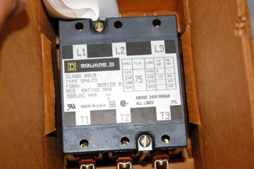 Square D DPA73V09 Contactor
