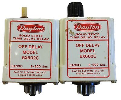 Dayton 6X602C 120 V AC Adjustable Off Delay Time Delay Relay