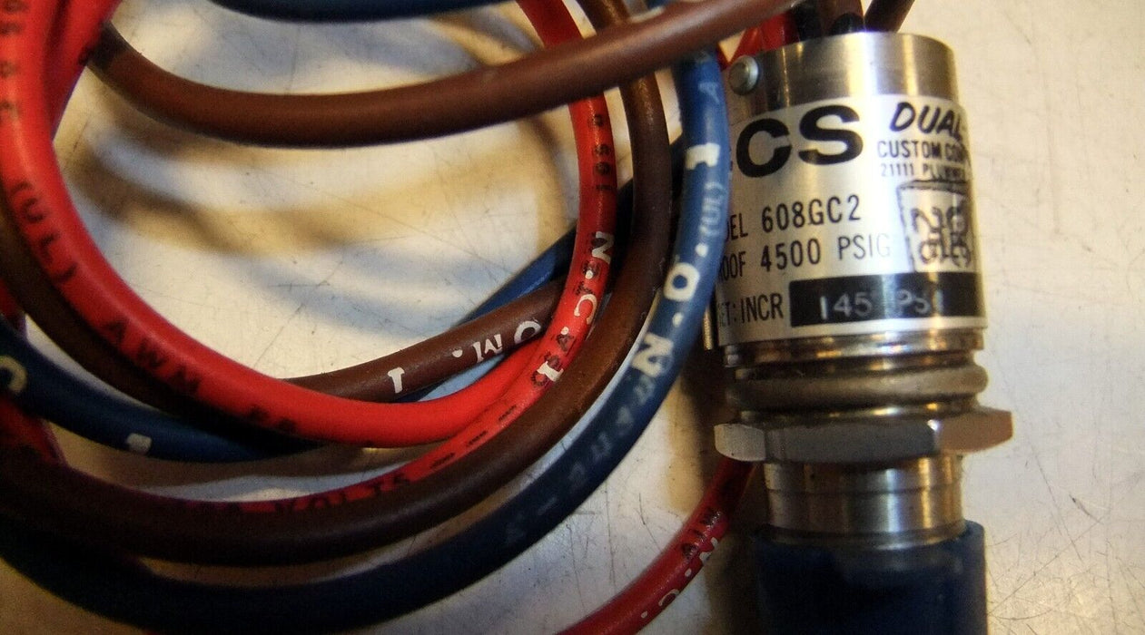 Custom Control Sensors 608GC2 Pressure Switch