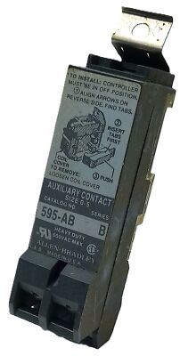 Allen-Bradley 595-AB 600 V AC Auxiliary Contact Block for NEMA Size 0-5 Starters