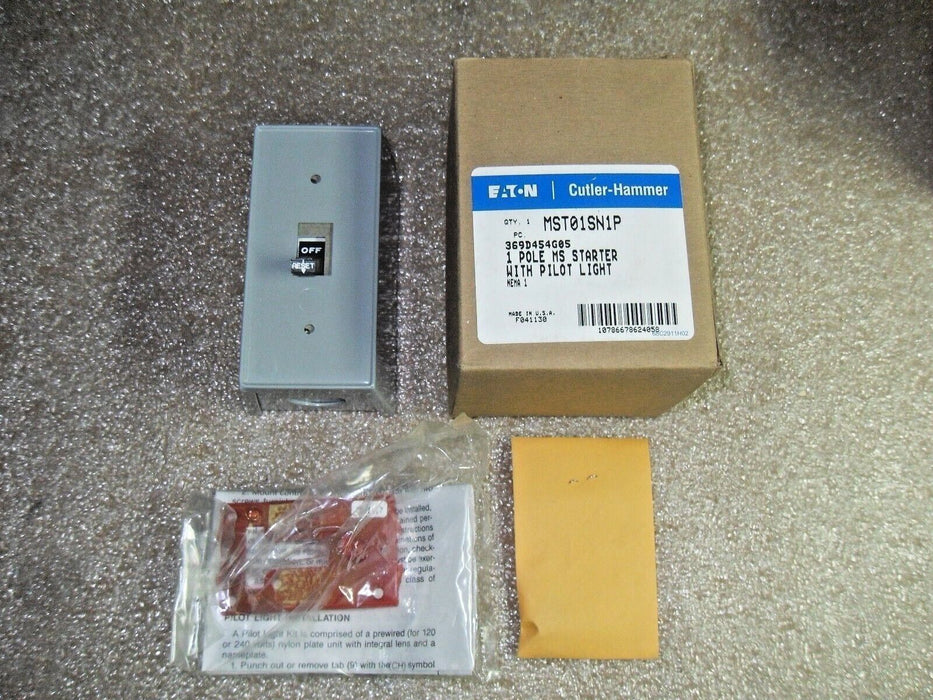 Cutler-Hammer MST01SN1P 1 Pole MS Starter W/ Pilot Light