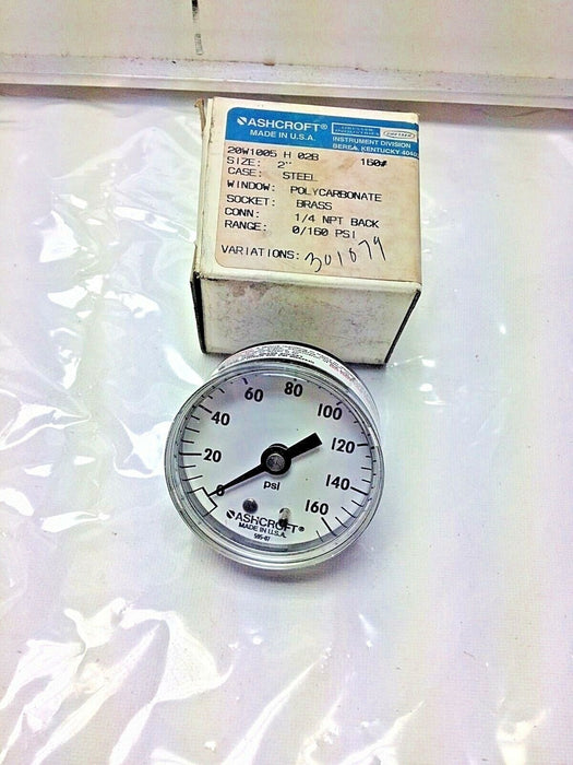 Ashcroft 20W100Ssh Pressure Gauge