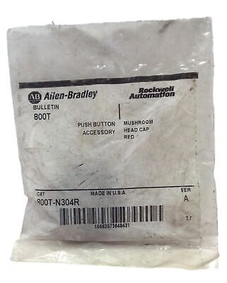 Allen-Bradley 800T-N304R Ser A Red Mushroom Push Button Head Cap