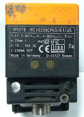 Efector IMC4020BCPKG/K1/US-100-DPA IM5078 10-36 V DC Inductive Proximity Sensor