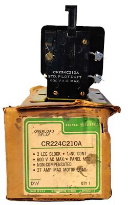 GE General Electric CR224C210A 600 V AC 27 A Overload Protection Relay