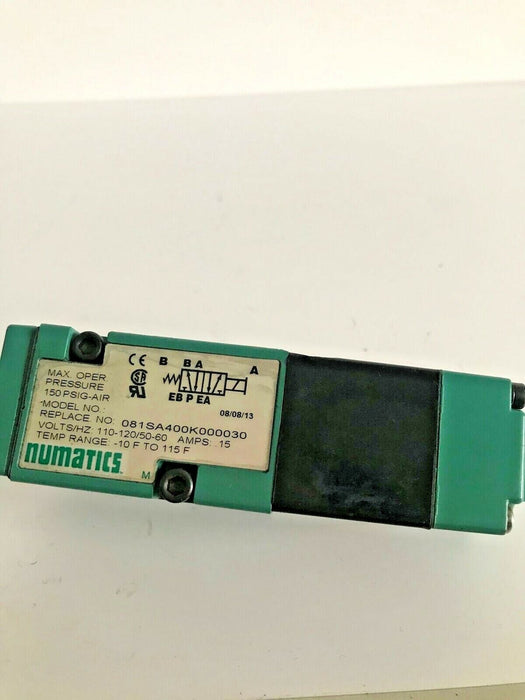 Numatics 081SA400K000030 Pneumatic Solenoid Valve