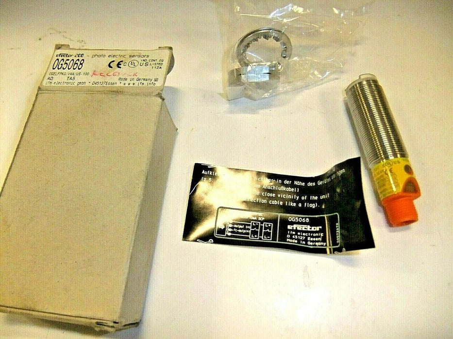 IFM Efector Photoelectric Sensor OG5068 OGELFPKG/V4A/US-100