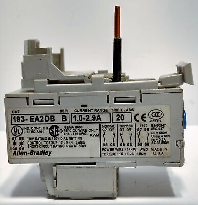 Allen-Bradley 193-EA2DB Solid State Overload Relay.