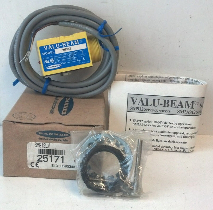 Banner Engineering SM912LV 10-30 V DC VALU-BEAM Photoelectric Sensor