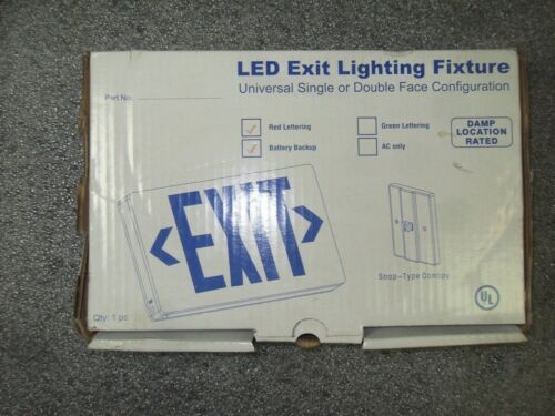 1 UNIVERSAL SINGLE/DOUBLE FACE LED EXIT LIGHTING FIXTURE