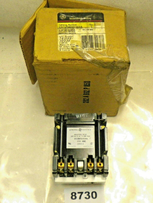 GE Relay Control CR120AO2202AA 2NO 2NC 115V