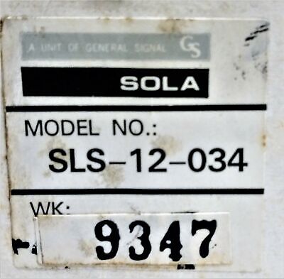 Sola SLS-12-034 Power Supply