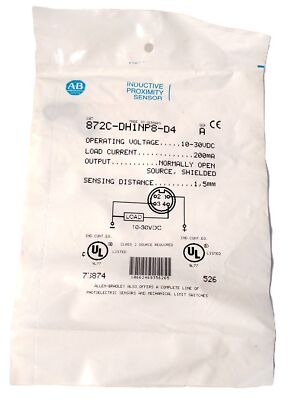 Allen-Bradley 872C-DH1NP8-D4 10-30 V DC Shielded Inductive Proximity Sensor