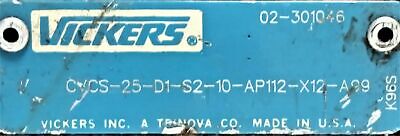 Vickers CVCS-25-D1-S2-10-AP112-X12-A99 Hydraulic Relief Valve