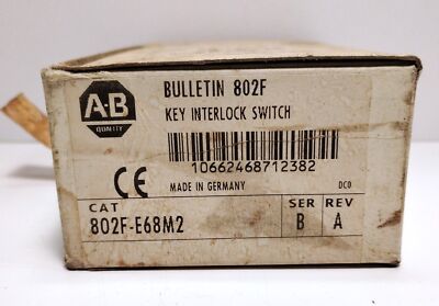 Allen-Bradley 802F-E68M2 300 V AC 10 A Interlock Safety Switch W/ Key