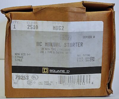 Square D 2510-MBG-2 2510MBG2 AC Manual Non-Reversing Starter