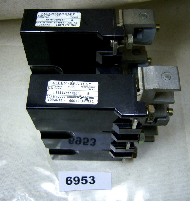 2 Allen-Bradley Trailer Fuse Blocks 100A 1494V-FSR611