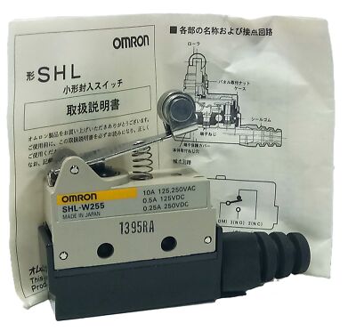 Omron SHL-W255 125-250 V AC/DC 10 A Roller Lever Limit Switch