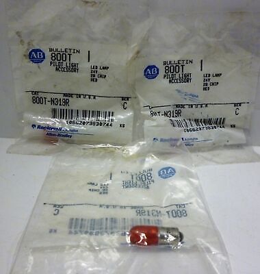 Allen-Bradley 800T-N319R Red LED Panel Indicator Lamp(New Style Series C