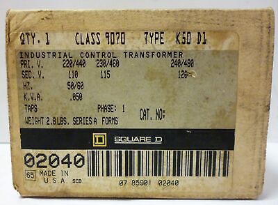 Square D 9070-K50D1 Transformer