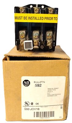Allen-Bradley 592-JOV16 24 A 3-Pole Eutectic Alloy Overload Protection Relay