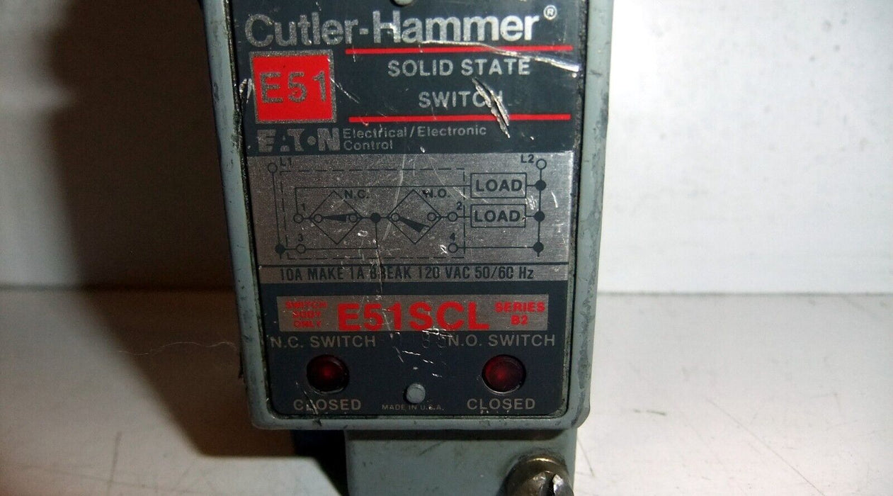 Cutler-Hammer E51SCL Limit Switch with E51DP6 Photoelectric Sensor