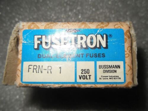 1 Lot Of 5 Bussmann Fusetron FRN-R-1 250V 1A Fuses