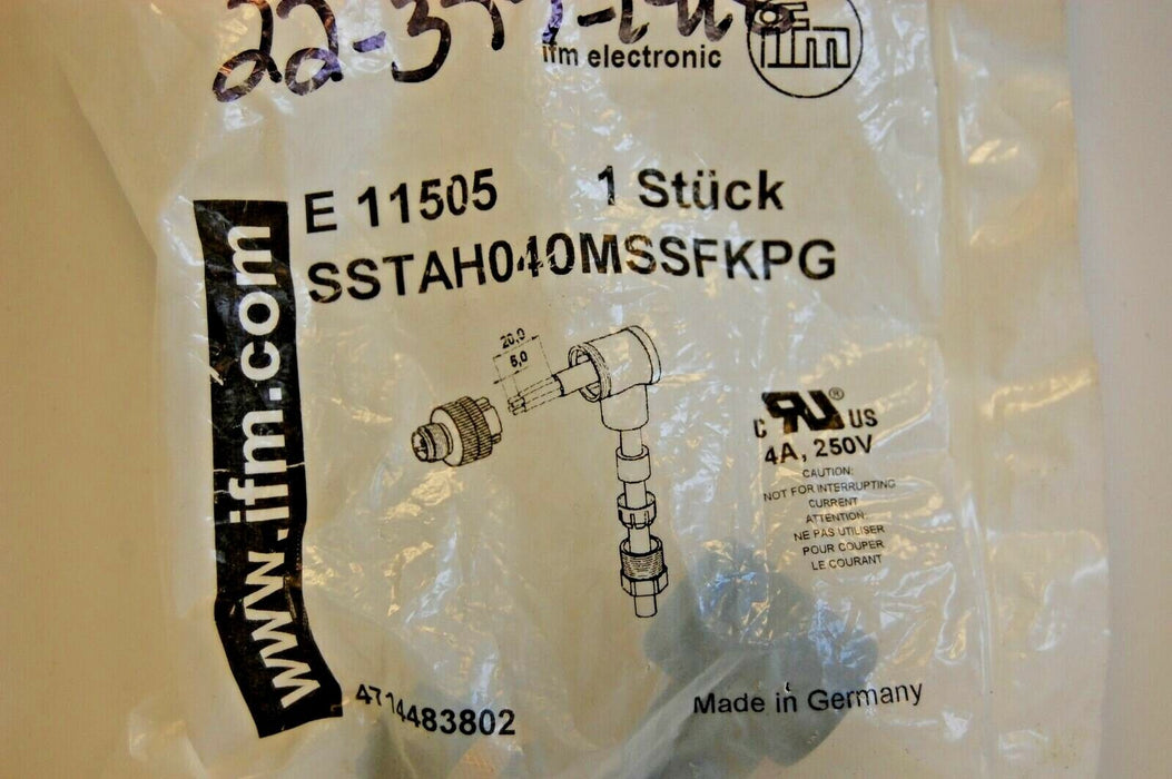 IFM Efector SSTAH040MSSFKPG Plug