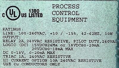 Barber Colman 2204E/CC/VH/XX/XX/XX/XX/XX/2XX/XXX/AX143 Temperature Controller