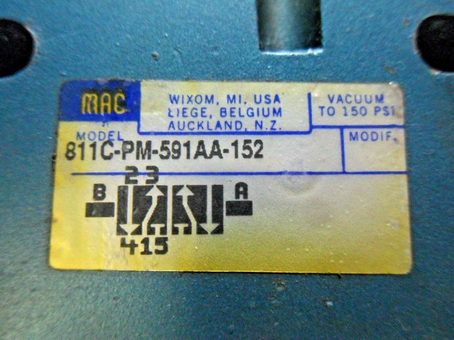 MAC ValvesS 811C-PM-591AA-152 SOLENOID VALVE