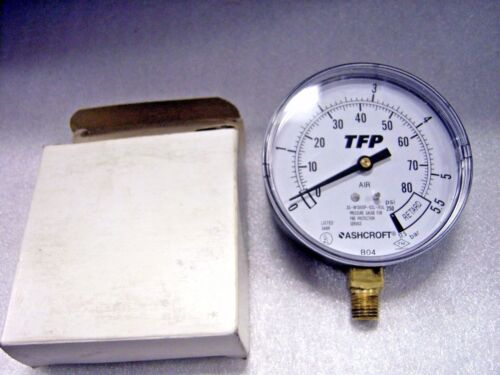 Ashcroft 35W1005P-02L-XUL-250 1/4 NPT 250 psi 3.5 in Air Pressure Gauge
