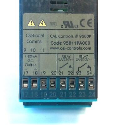 Cal Controls 95B11PA000 / 9500P 100-240 VAC 1/16 DIN Dig. Temperature Controller