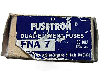 Bussmann FNA-7 125 V AC 7 A Dual-Element Time-Delay Fuses