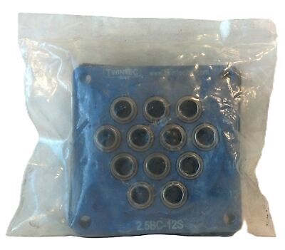 Twintec 2.5BC-12S 12 Tube Push to Connect Pneumatic Manifold Connector