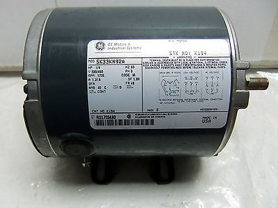 Ge Motor 5K33Kn92A 1/4Hp 1725 Rpm 230/460V
