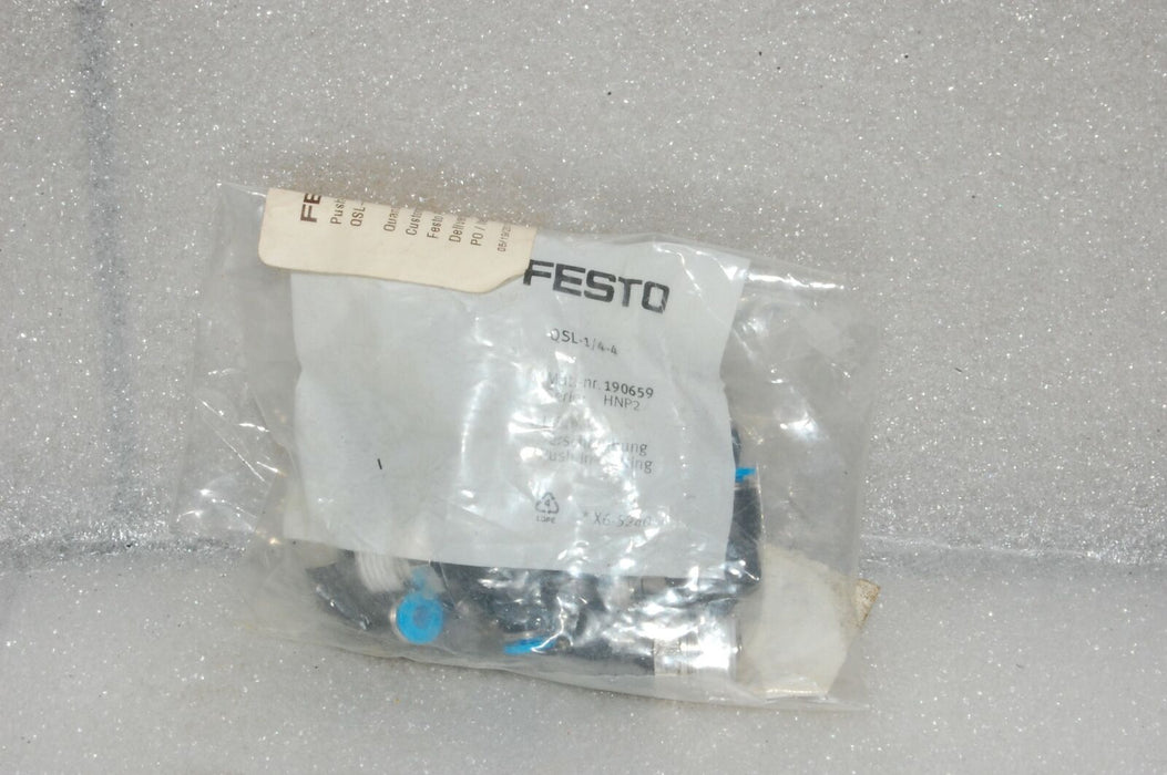 10 Festo Electric QSL-1/4-4 Fittings