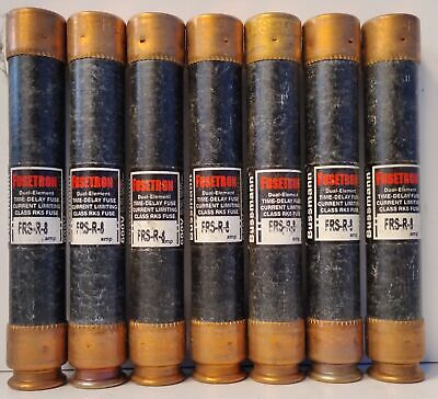 Bussmann FRS-R-8 600 V AC / 300 V DC 8 A Time-Delay Fuses - Lot of 7