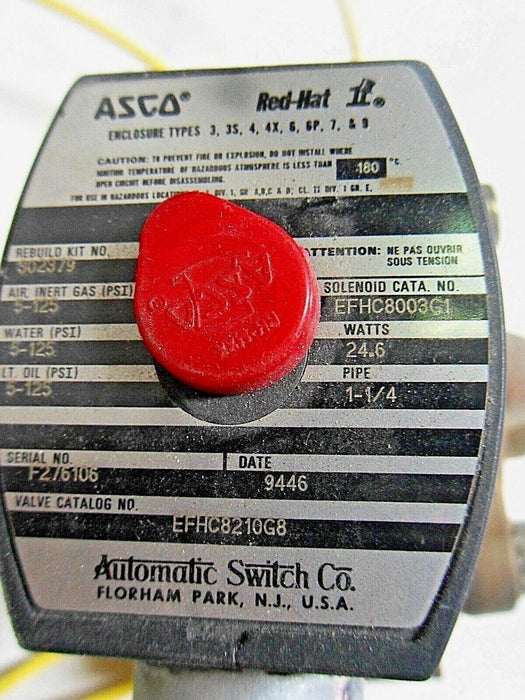 ASCO EFHC-8210G8 EFHC-8003G1 Valve 1 1/4"