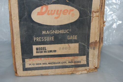 DWYER PRESSURE GAUGE 2002