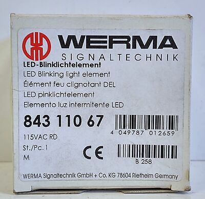 WERMA 843.110.67 LED Red Blinking Stacklight
